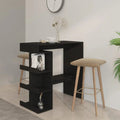 Table De Bar Avec Étagère De Rangement Bois D'ingénierie - www.minichezmoi.com