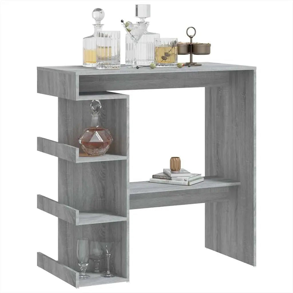 Table De Bar Et Étagère De Rangement 100X50X101,5Cm - www.minichezmoi.com