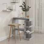 Table De Bar Et Étagère De Rangement 100X50X101,5Cm - www.minichezmoi.com