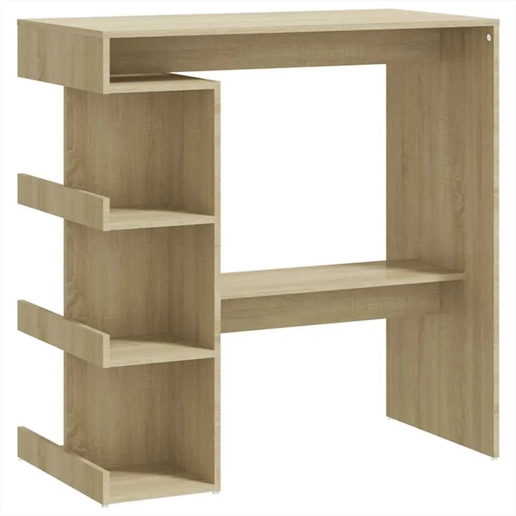 Table De Bar Étagère De Rangement Bois Ingénierie - www.minichezmoi.com