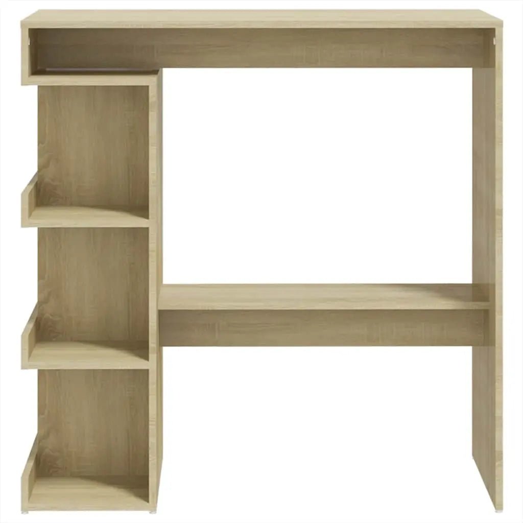 Table De Bar Étagère De Rangement Bois Ingénierie - www.minichezmoi.com