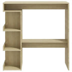 Table De Bar Étagère De Rangement Bois Ingénierie - www.minichezmoi.com