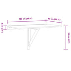 Table Murale Pliable 100X60X56 Cm Bois D'ingénierie - www.minichezmoi.com