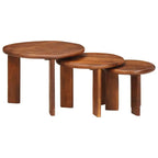 Tables Basses Gigognes 2 Pcs Blanc Bois De Mangue Massif - www.minichezmoi.com