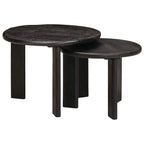 Tables Basses Gigognes 2 Pcs Blanc Bois De Mangue Massif - www.minichezmoi.com