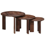 Tables Basses Gigognes 2 Pcs Blanc Bois De Mangue Massif - www.minichezmoi.com