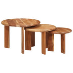 Tables Basses Gigognes 2 Pcs Blanc Bois De Mangue Massif - www.minichezmoi.com