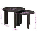 Tables Basses Gigognes 2 Pcs Blanc Bois De Mangue Massif - www.minichezmoi.com