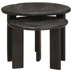 Tables Basses Gigognes 2 Pcs Blanc Bois De Mangue Massif - www.minichezmoi.com