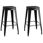 Tabourets De Bar Empilables Lot De 2 Métal - www.minichezmoi.com