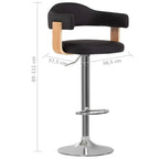 Tabourets De Bar Lot De 2 Bois Courbé Et Similicuir - www.minichezmoi.com
