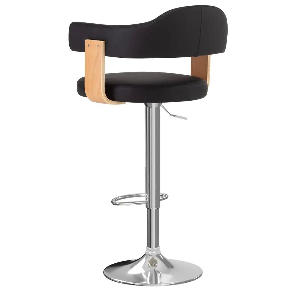 Tabourets De Bar Lot De 2 Bois Courbé Et Similicuir - www.minichezmoi.com