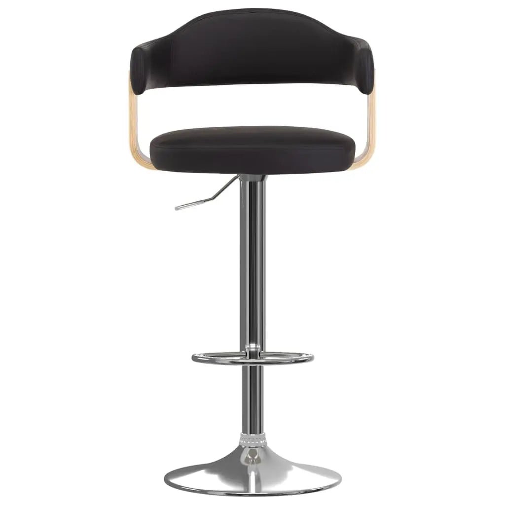 Tabourets De Bar Lot De 2 Bois Courbé Et Similicuir - www.minichezmoi.com