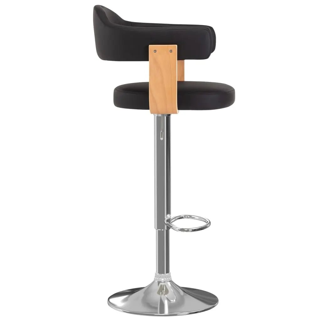 Tabourets De Bar Lot De 2 Bois Courbé Et Similicuir - www.minichezmoi.com