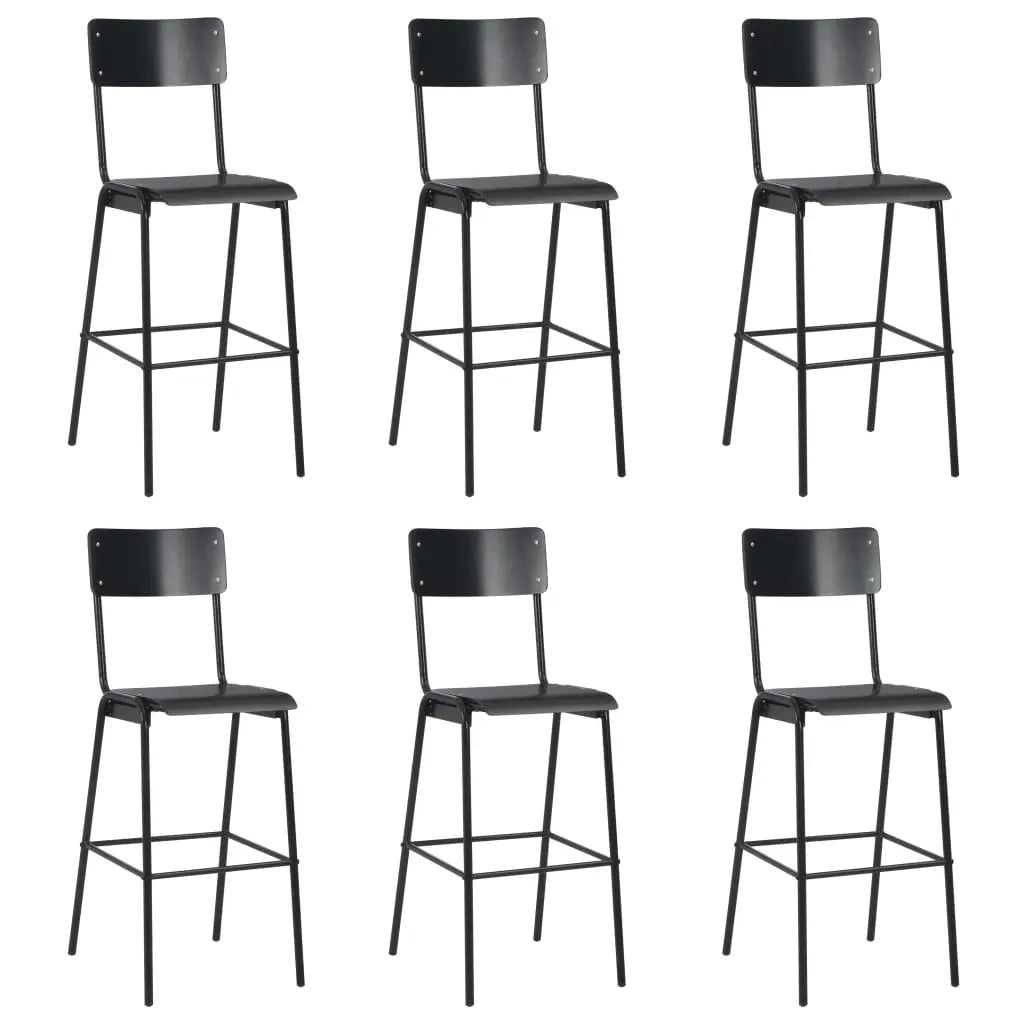 Tabourets De Bar Lot De 2 Contreplaqué Solide Et Acier - www.minichezmoi.com