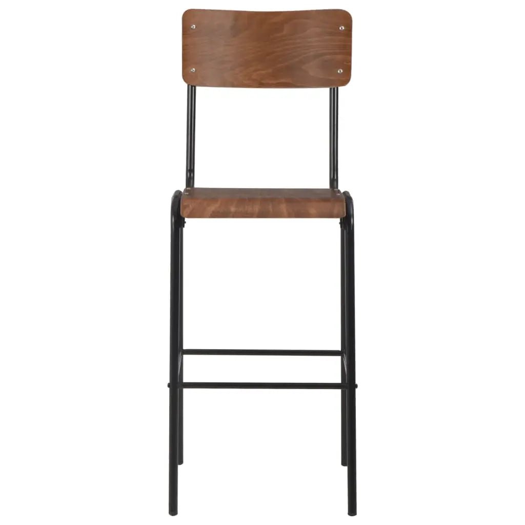 Tabourets De Bar Lot De 2 Contreplaqué Solide Et Acier - www.minichezmoi.com