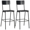 Tabourets De Bar Lot De 2 Contreplaqué Solide Et Acier - www.minichezmoi.com