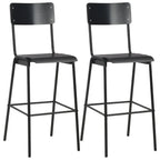 Tabourets De Bar Lot De 2 Contreplaqué Solide Et Acier - www.minichezmoi.com