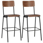 Tabourets De Bar Lot De 2 Contreplaqué Solide Et Acier - www.minichezmoi.com