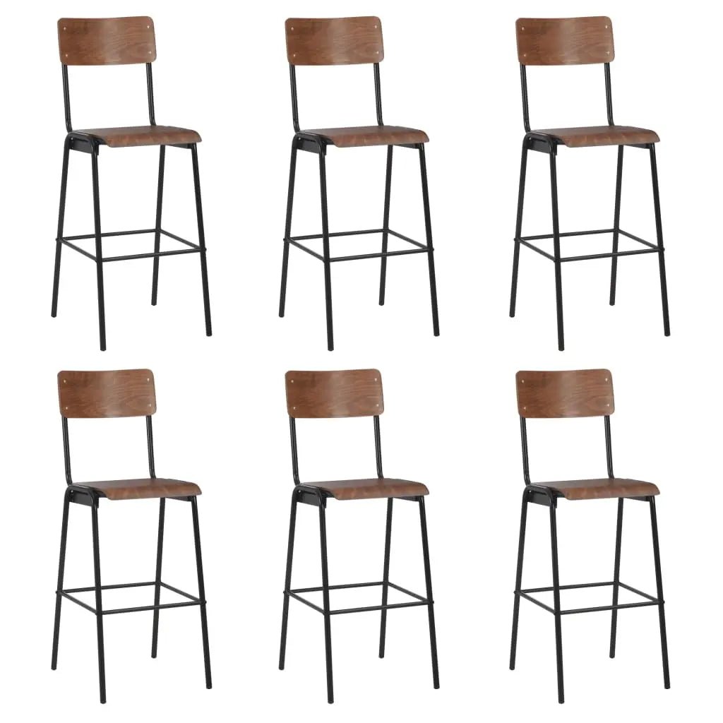 Tabourets De Bar Lot De 2 Contreplaqué Solide Et Acier - www.minichezmoi.com