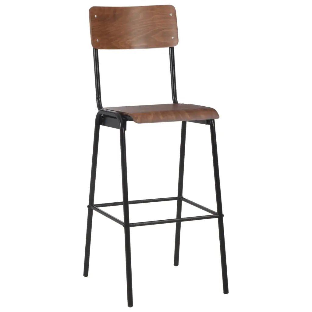 Tabourets De Bar Lot De 2 Contreplaqué Solide Et Acier - www.minichezmoi.com