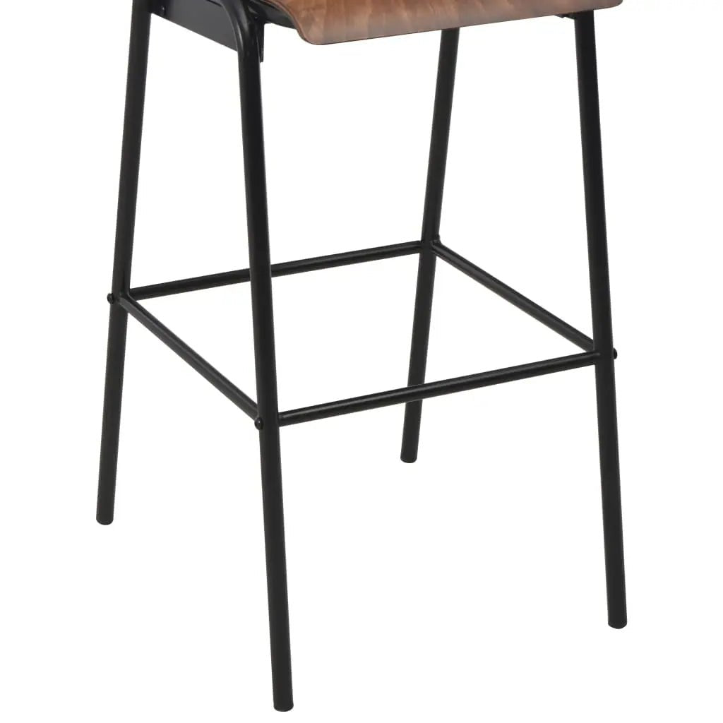 Tabourets De Bar Lot De 2 Contreplaqué Solide Et Acier - www.minichezmoi.com