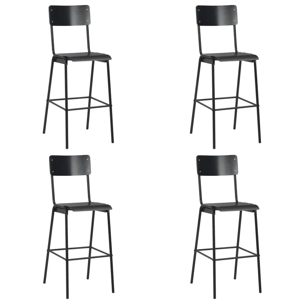 Tabourets De Bar Lot De 2 Contreplaqué Solide Et Acier - www.minichezmoi.com