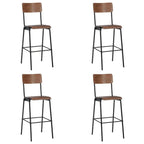 Tabourets De Bar Lot De 2 Contreplaqué Solide Et Acier - www.minichezmoi.com