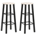 Tabourets De Bar Lot De 2 Noir Mdf - www.minichezmoi.com