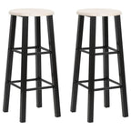 Tabourets De Bar Lot De 2 Noir Mdf - www.minichezmoi.com