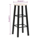 Tabourets De Bar Lot De 2 Noir Mdf - www.minichezmoi.com