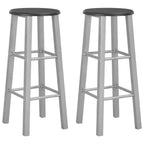 Tabourets De Bar Lot De 2 Noir Mdf - www.minichezmoi.com