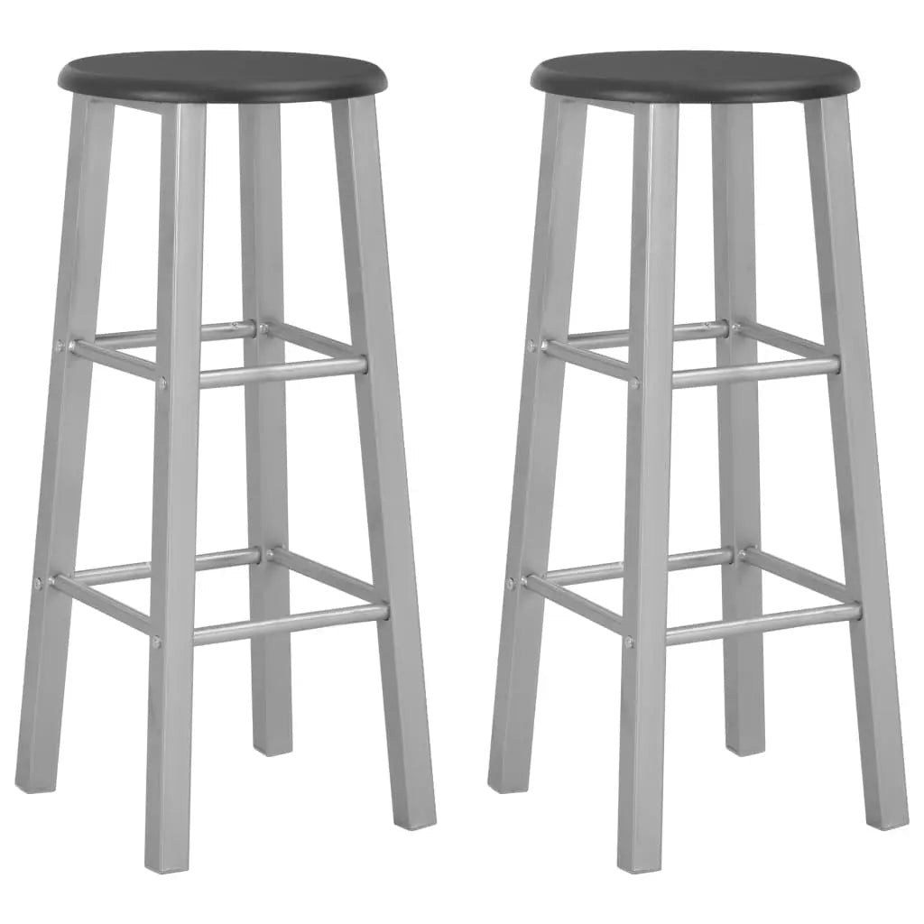 Tabourets De Bar Lot De 2 Noir Mdf - www.minichezmoi.com