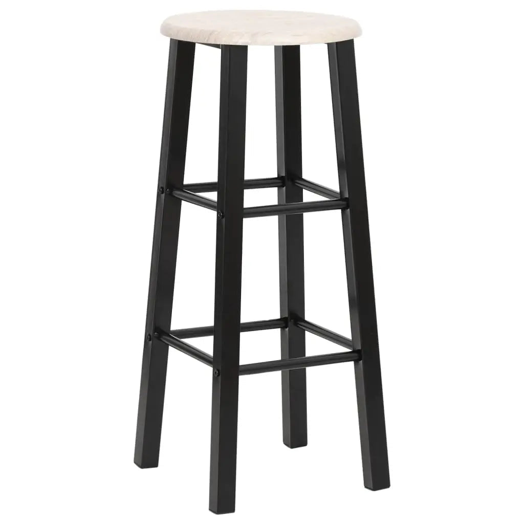 Tabourets De Bar Lot De 2 Noir Mdf - www.minichezmoi.com