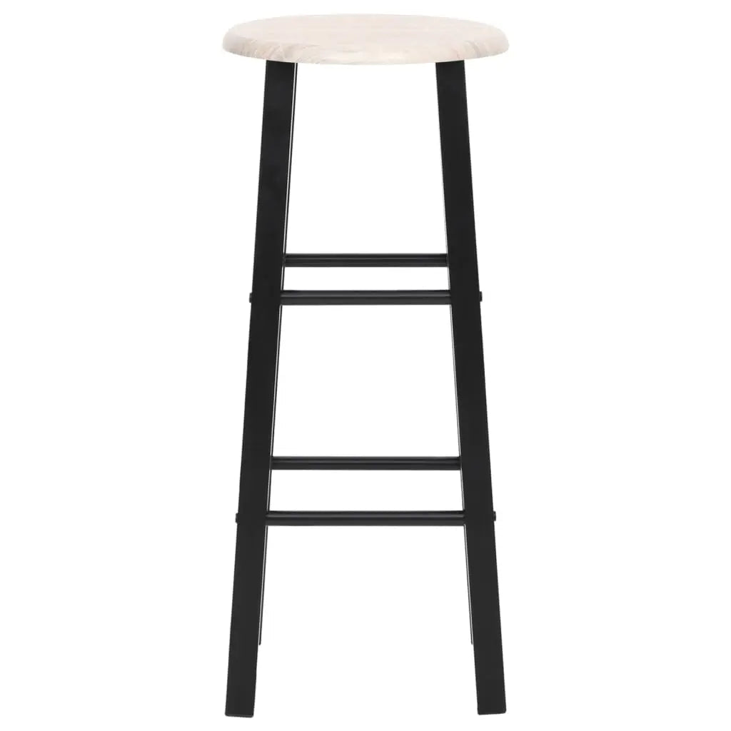 Tabourets De Bar Lot De 2 Noir Mdf - www.minichezmoi.com