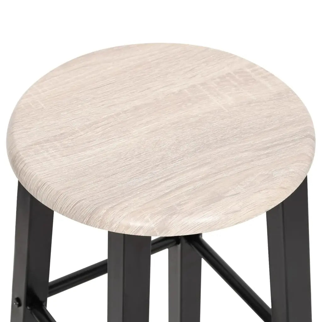 Tabourets De Bar Lot De 2 Noir Mdf - www.minichezmoi.com