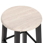 Tabourets De Bar Lot De 2 Noir Mdf - www.minichezmoi.com