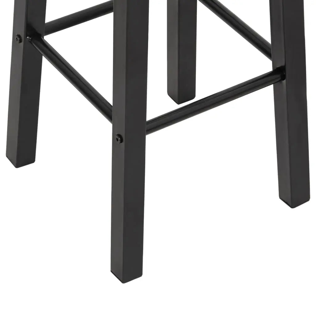 Tabourets De Bar Lot De 2 Noir Mdf - www.minichezmoi.com