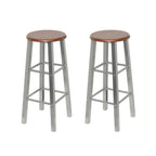 Tabourets De Bar Lot De 2 Noir Mdf - www.minichezmoi.com