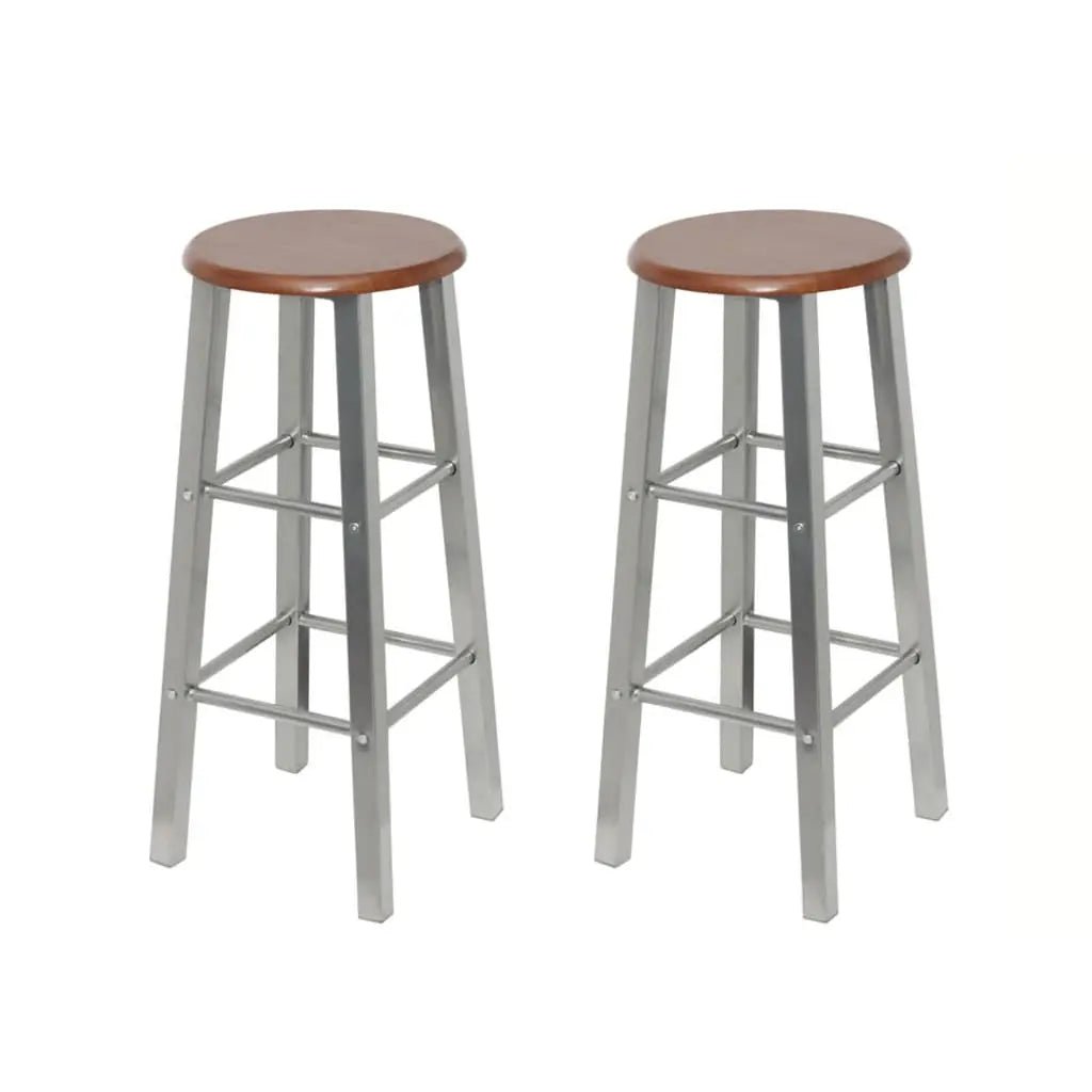 Tabourets De Bar Lot De 2 Noir Mdf - www.minichezmoi.com