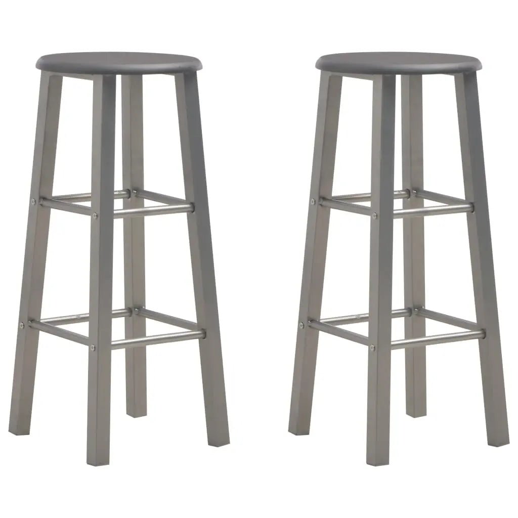 Tabourets De Bar Lot De 2 Noir Mdf - www.minichezmoi.com