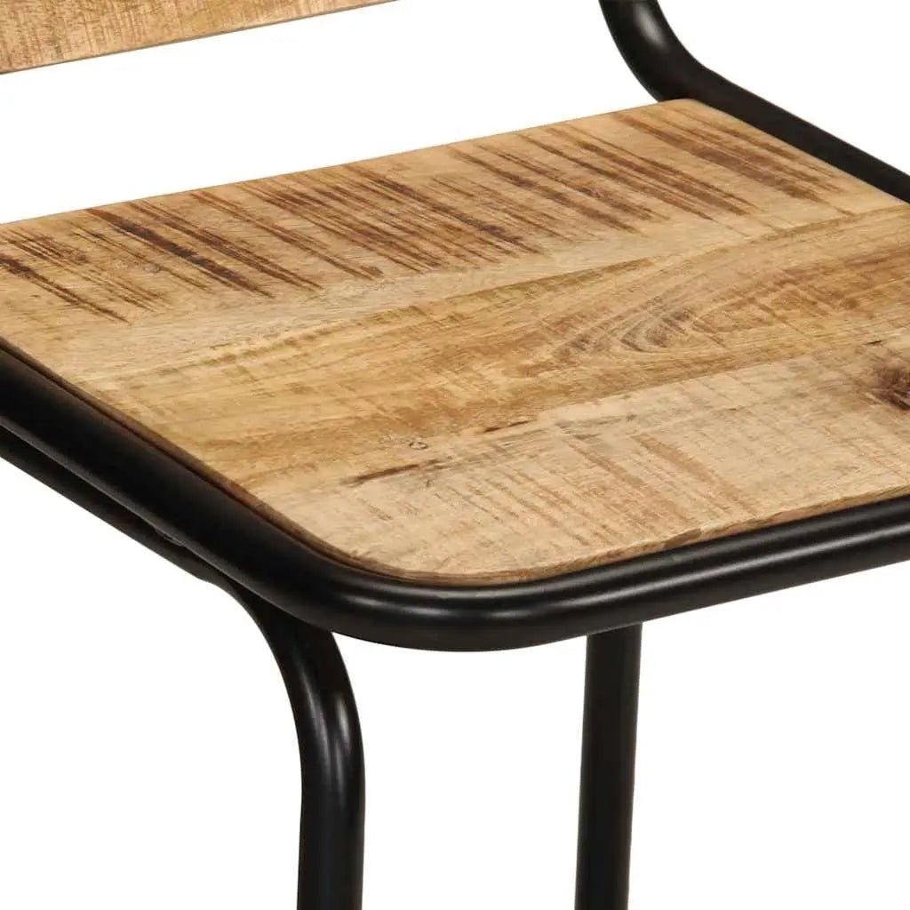 Tabourets De Bar Lot De 2 Pcs Bois Massif Manguier Brut - www.minichezmoi.com