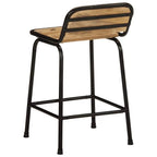 Tabourets De Bar Lot De 2 Pcs Bois Massif Manguier Brut - www.minichezmoi.com