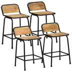 Tabourets De Bar Lot De 2 Pcs Bois Massif Manguier Brut - www.minichezmoi.com