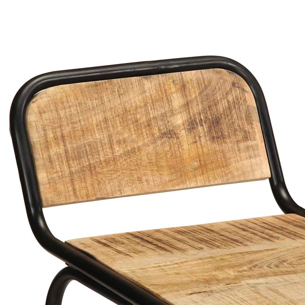 Tabourets De Bar Lot De 2 Pcs Bois Massif Manguier Brut - www.minichezmoi.com