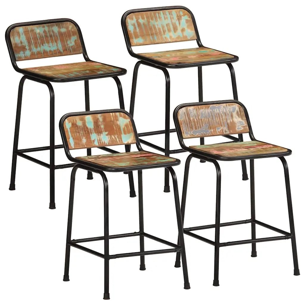 Tabourets De Bar Lot De 2 Pcs Bois Massif Manguier Brut - www.minichezmoi.com