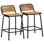 Tabourets De Bar Lot De 2 Pcs Bois Massif Manguier Brut - www.minichezmoi.com