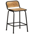 Tabourets De Bar Lot De 2 Pcs Bois Massif Manguier Brut - www.minichezmoi.com