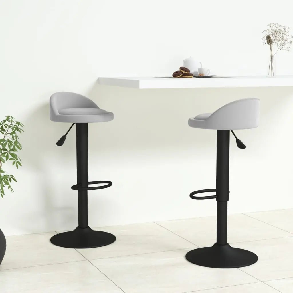 Tabourets De Bar Lot De 2 Velours - www.minichezmoi.com