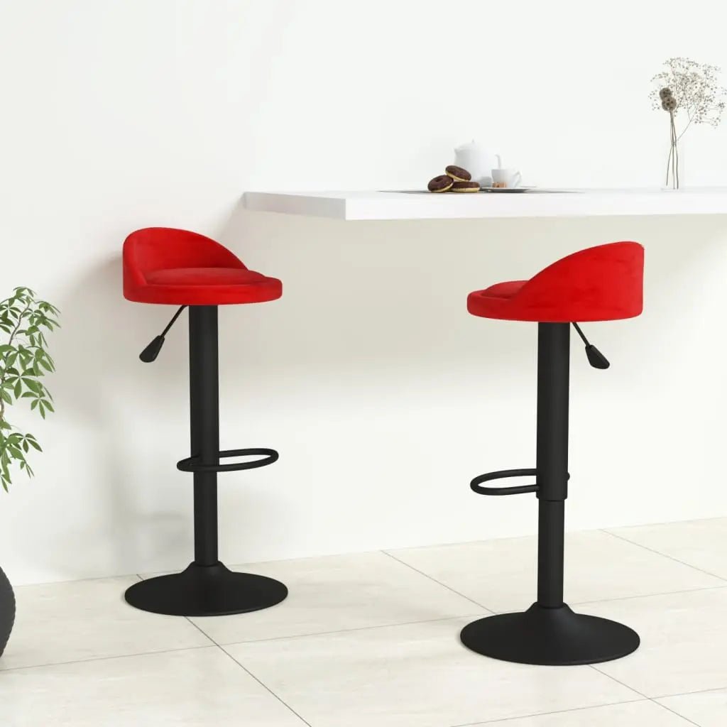 Tabourets De Bar Lot De 2 Velours - www.minichezmoi.com